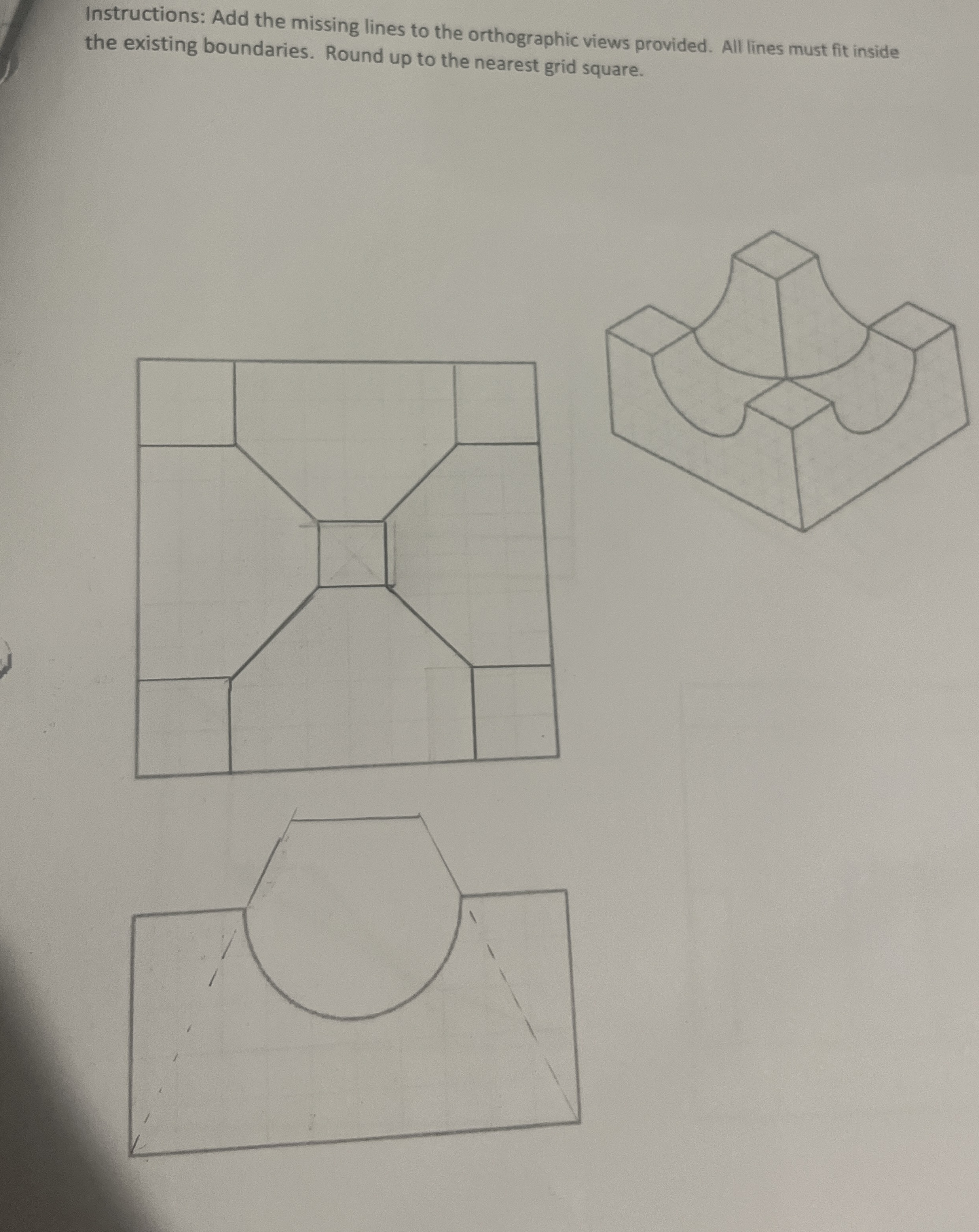 Instructions: Add the missing lines to the