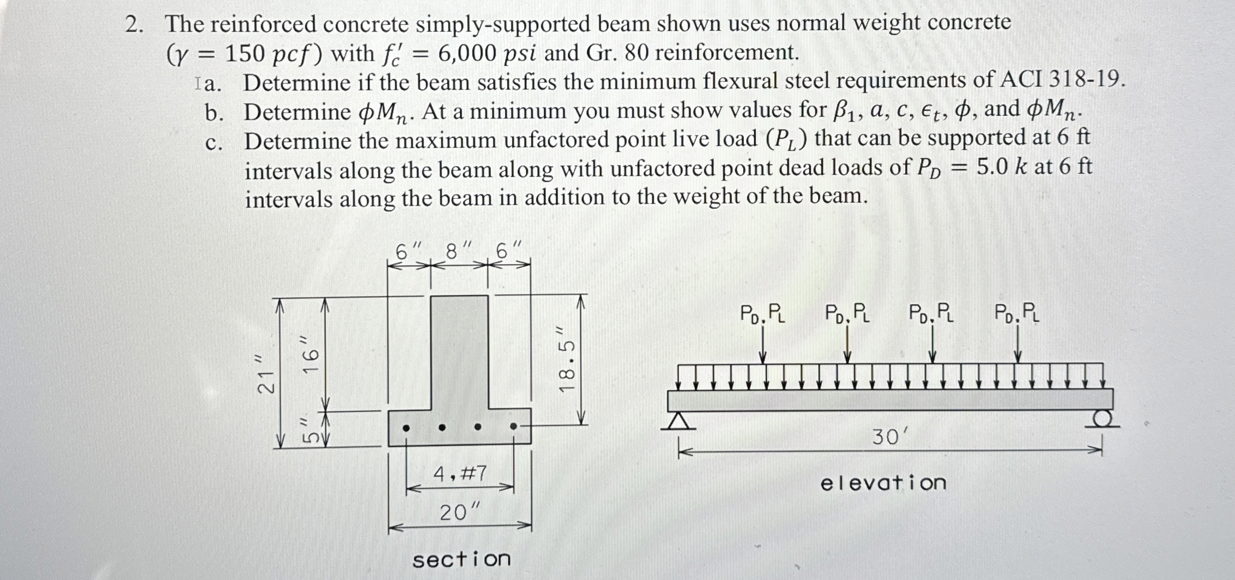 The reinforced concrete simply - supported beam