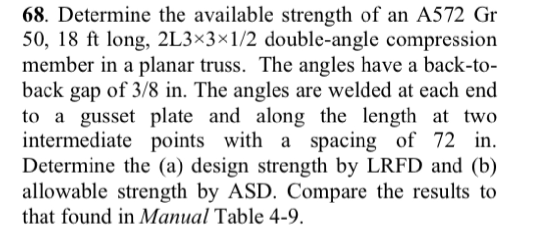 Determine the available strength of an A 5 7 2 Gr