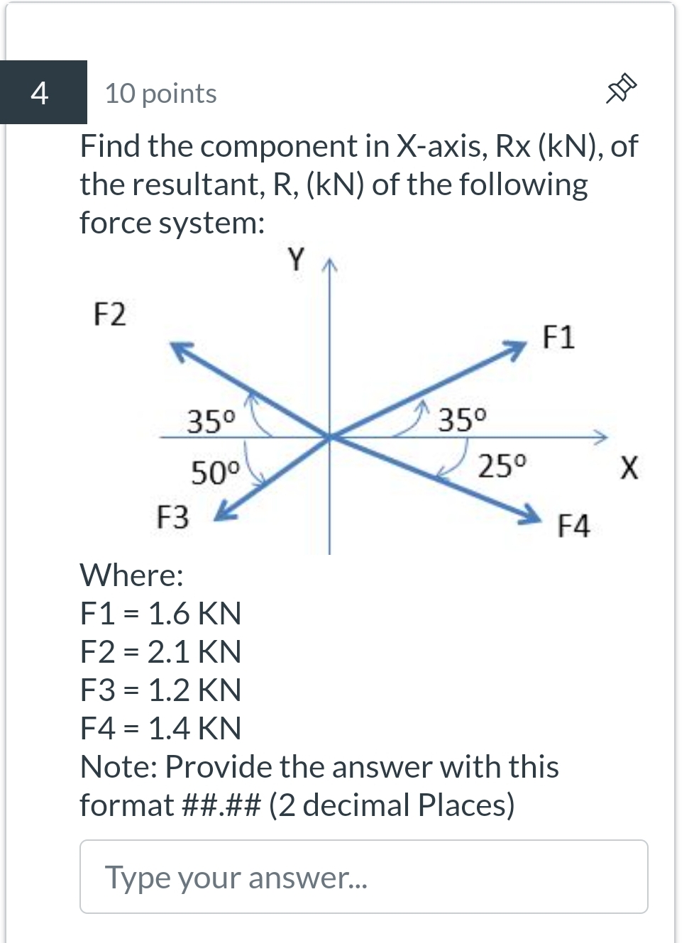 Find the component in X - axis, R x ( k N ) , of