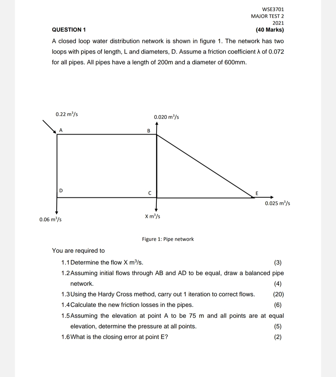 WSE 3 7 0 1 MAJOR TEST 2 2 0 2 1 QUESTION 1 ( 4 0