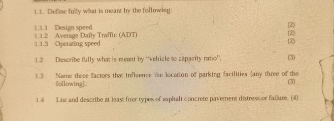 1 . 1 . Define fully what is meant by the