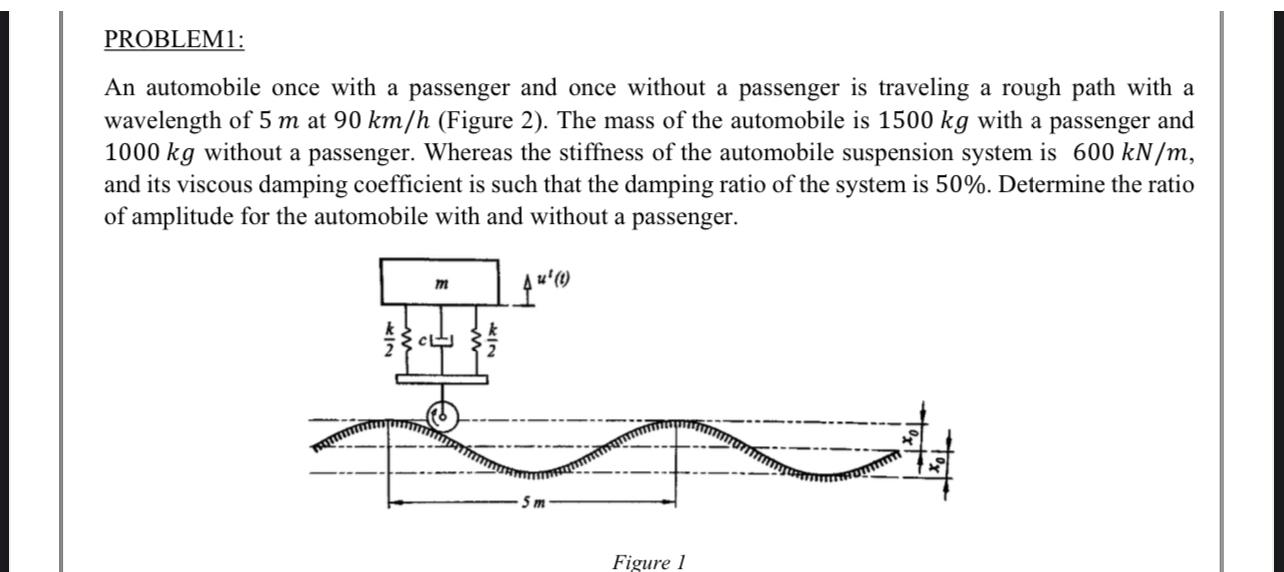 PROBLEM 1 : An automobile once with a passenger
