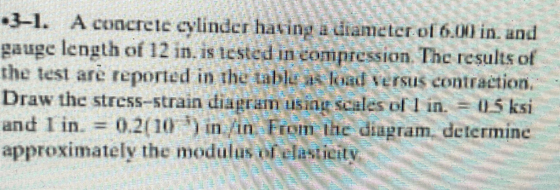 - 3 - 1 . A concrete cylinder hating a diameter