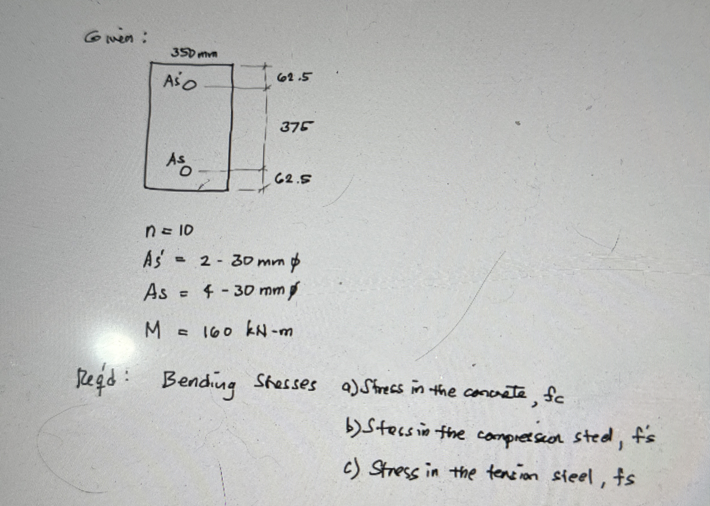 n = 1 0 A s ' = 2 - 3 0 m m A s = 4 - 3 0 m m M =