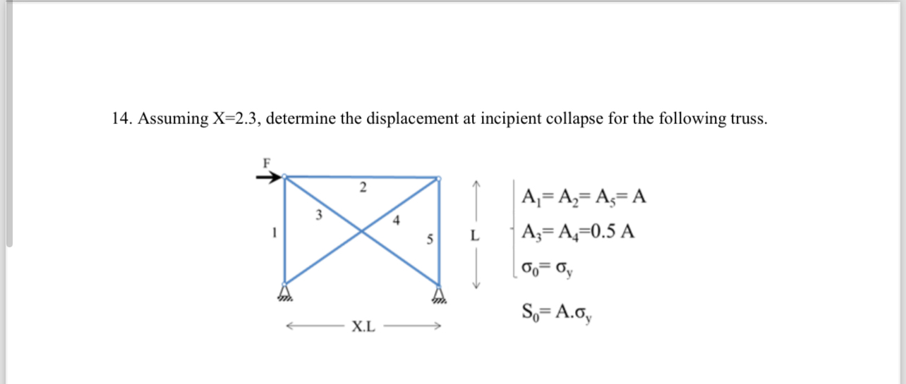 Assuming x = 2 . 3 , determine the displacement
