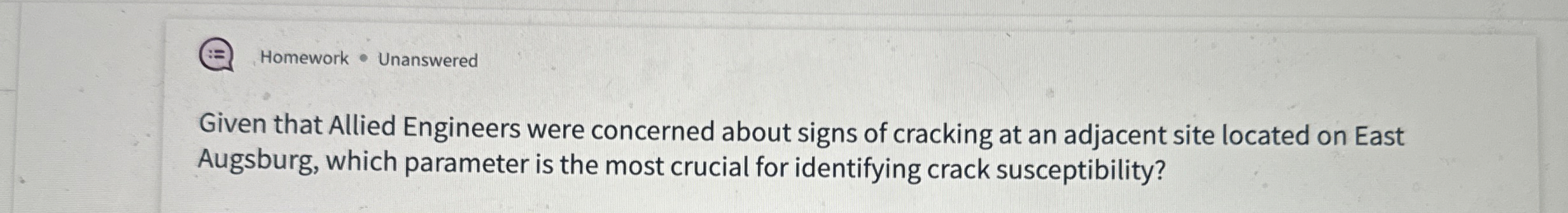 Given that Allied Engineers were concerned about