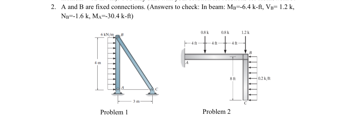 A and B are fixed connections. ( Answers to