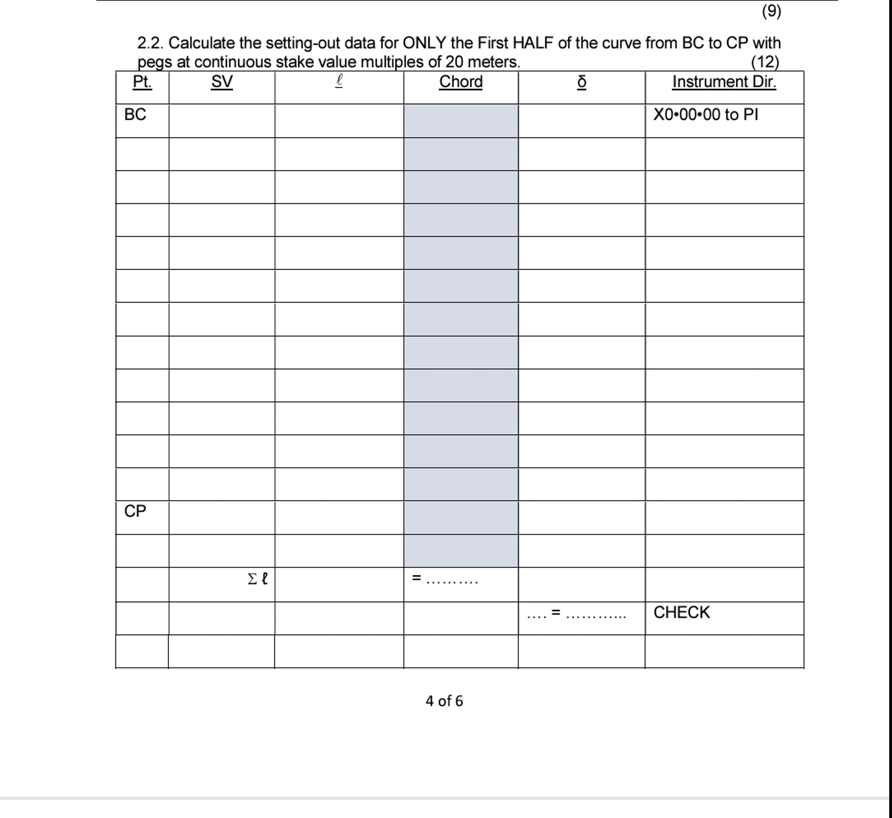 ( 9 ) [ 2 1 MARKS ] 2 . 2 . Calculate the setting