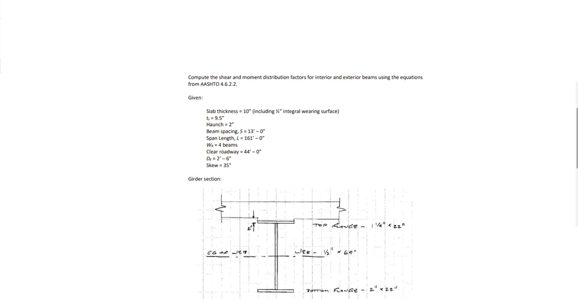 Compute shear and moment distribution factors for