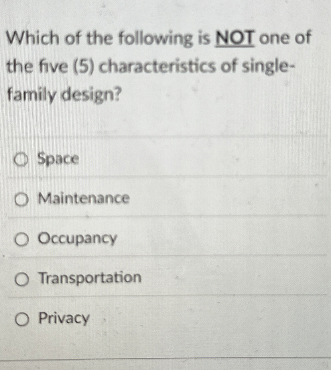 Which of the following is NOT one of the five ( 5