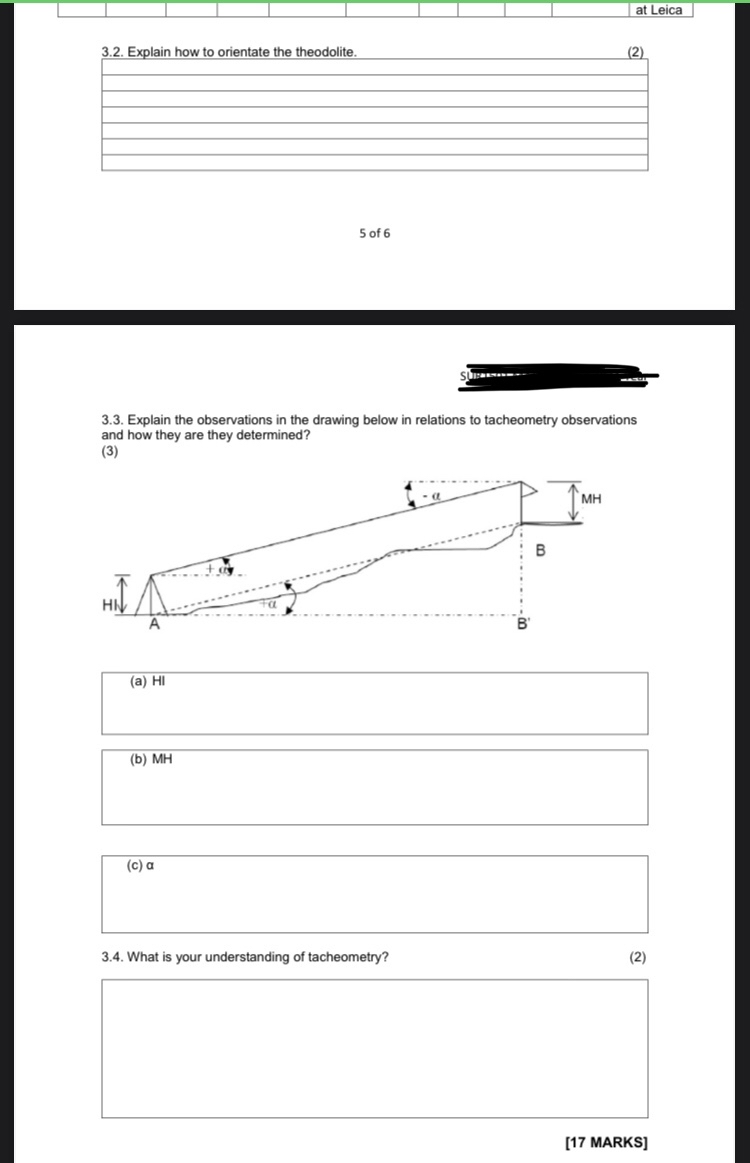 3 . 2 . Explain how to orientate the theodolite.