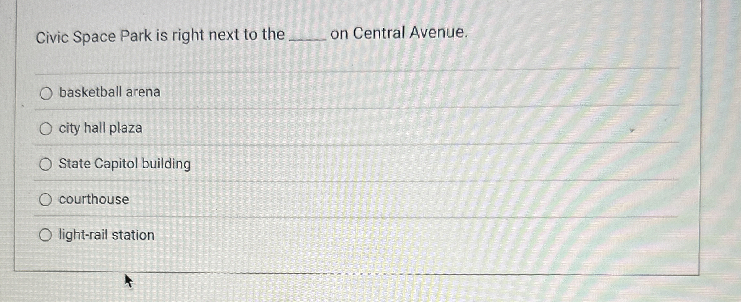Civic Space Park is right next to the q , on