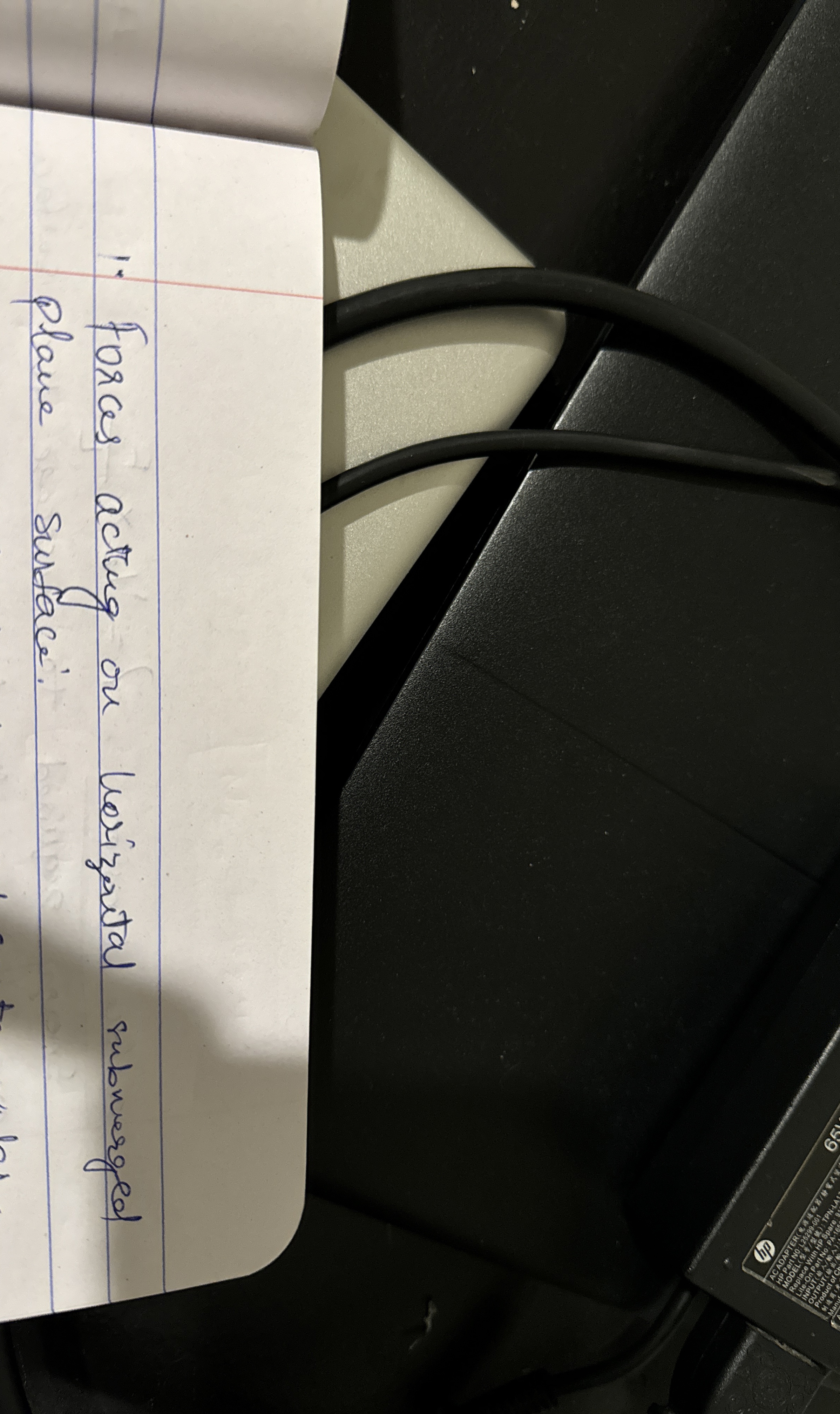 Forces actug on harizortal subwerged Plane