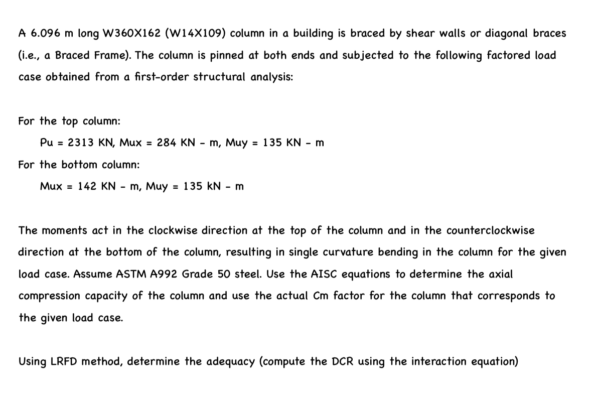 A 6 . 0 9 6 m long W 3 6 0 X 1 6 2 ( W 1 4 X 1 0