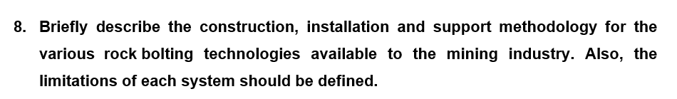 Briefly describe the construction, installation