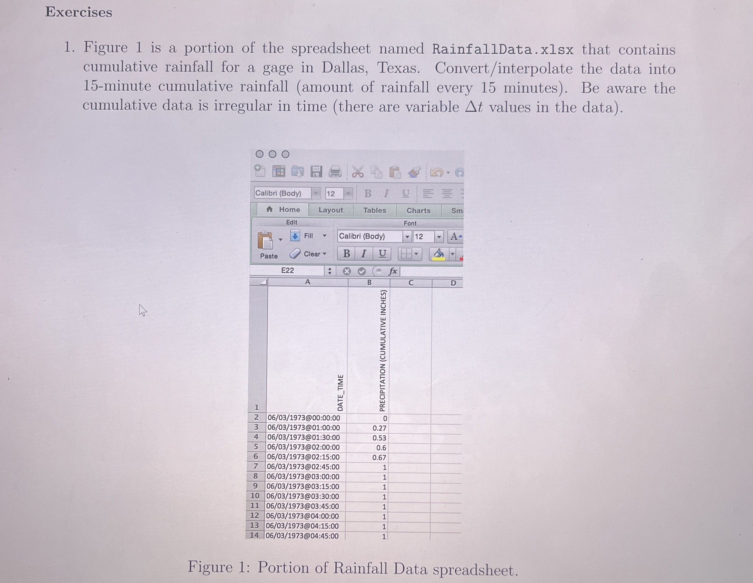 Exercises Figure 1 is a portion of the