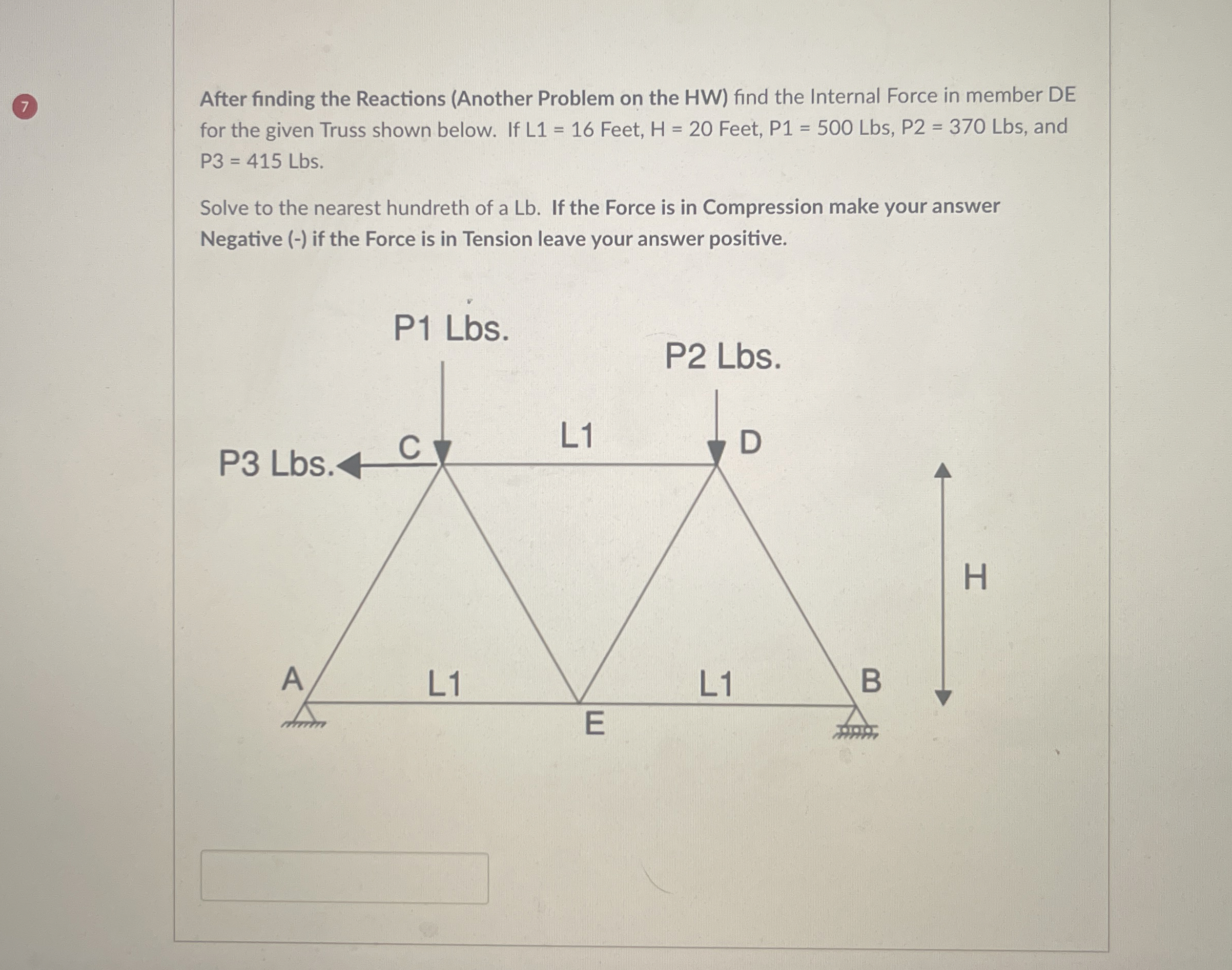 7 After finding the Reactions ( Another Problem