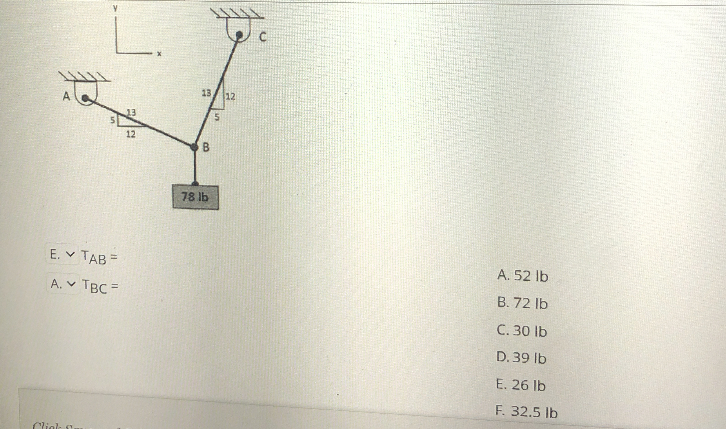E . v v T A B = A . v v T B C = A . 5 2 lb B . 7