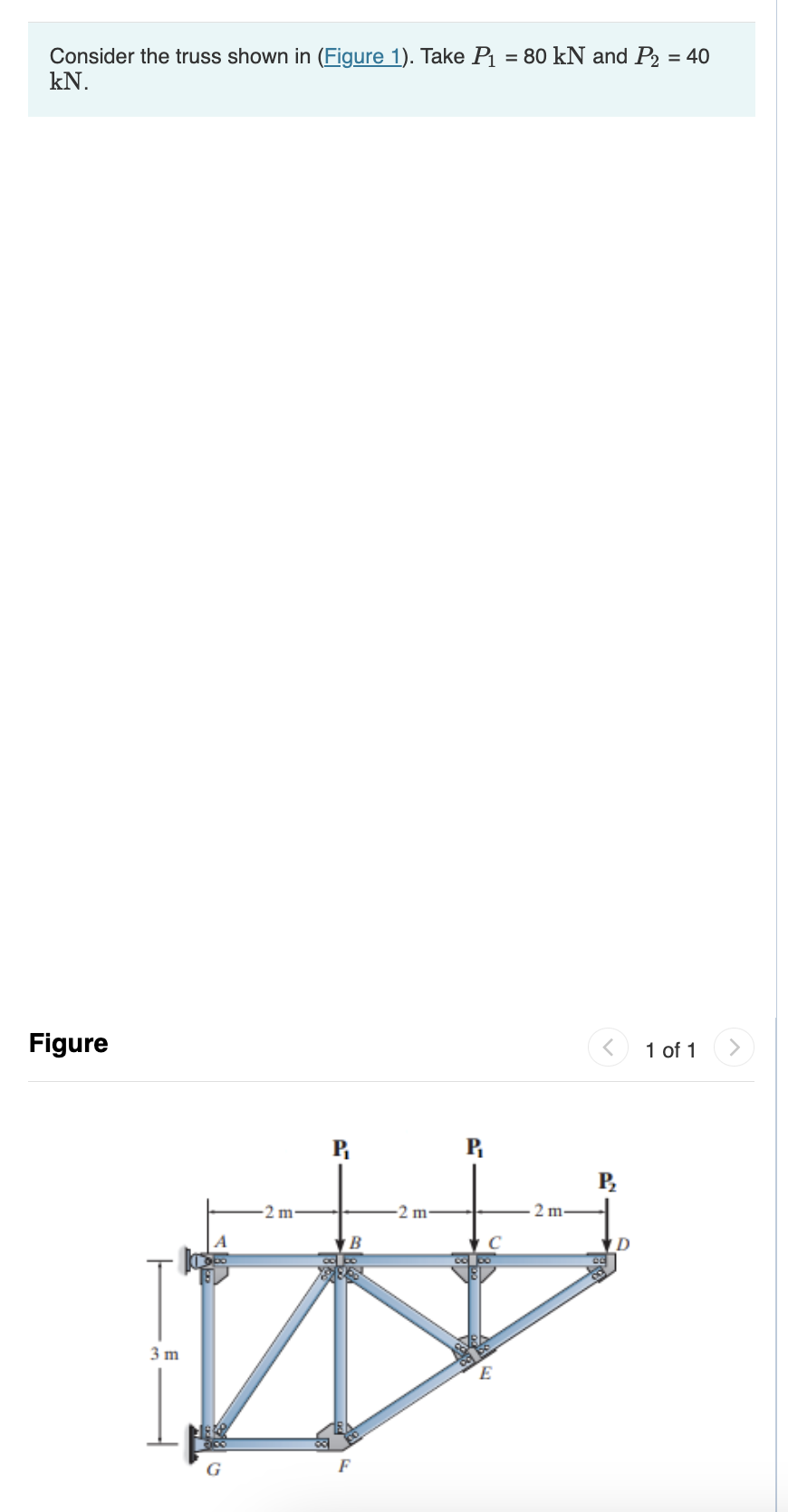 Consider the truss shown in ( Figure 1 ) . Take P