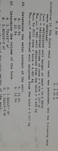 B . 2 . 5 5 D . 5 . 4 5 m D . 5 . 3 1 m Situation