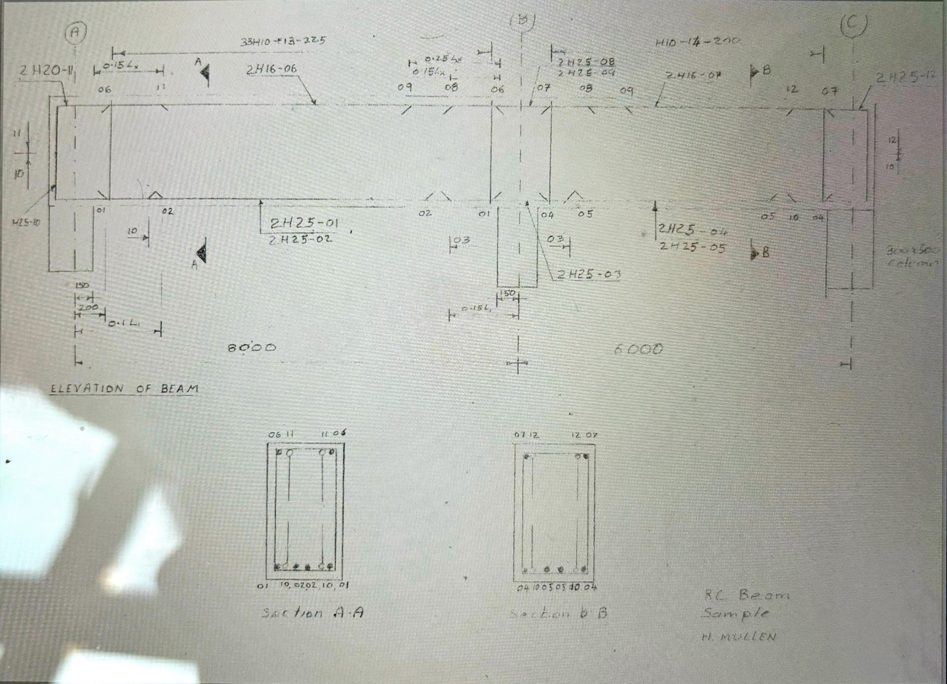 can you please do a bending schedule of this beam