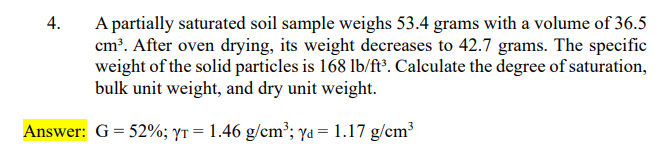 Geotechnical engineering, answer provided please