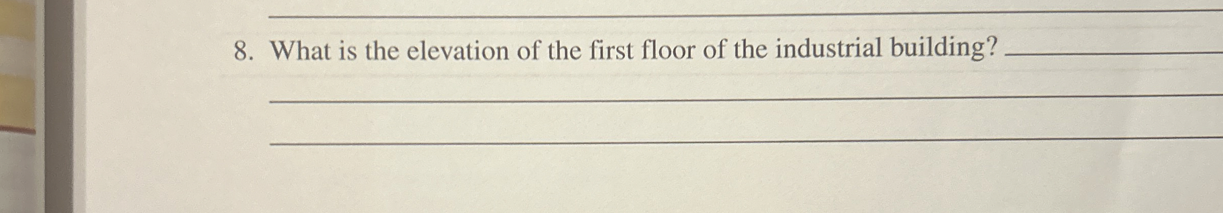 What is the elevation of the first floor of the