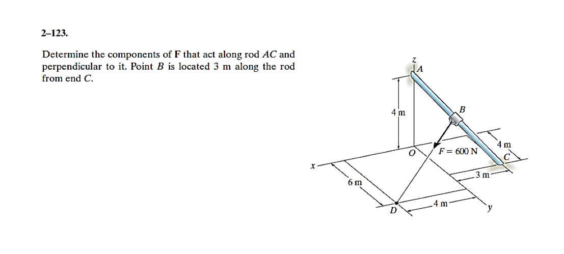 2 - 1 2 3 . Determine the components of F that