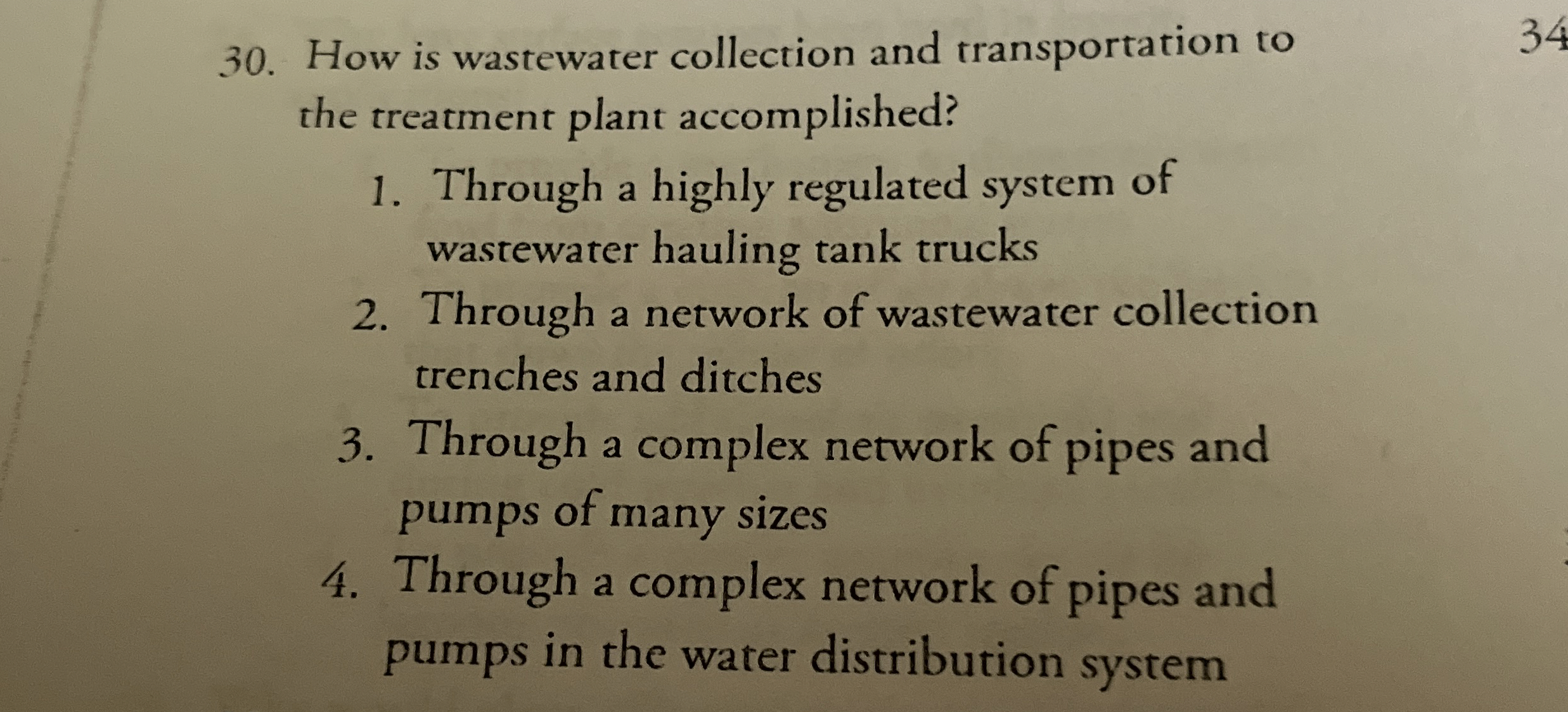 How is wastewater collection and transportation