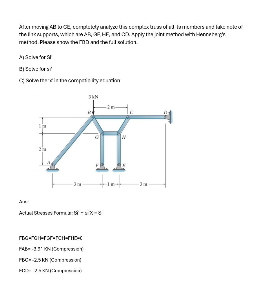After moving A B to C E , completely analyze this