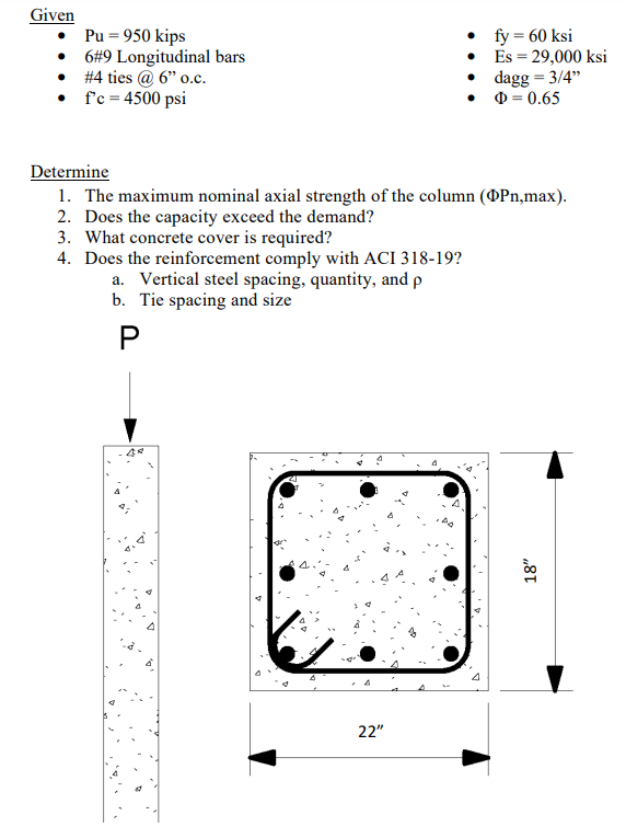 1 . 9 6 2 . 9 kips 2 . yes 3 . 2 in . vertical