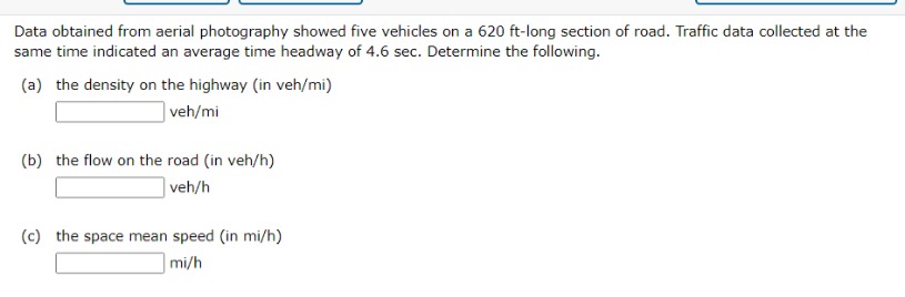 Data obtained from aerial photography showed five