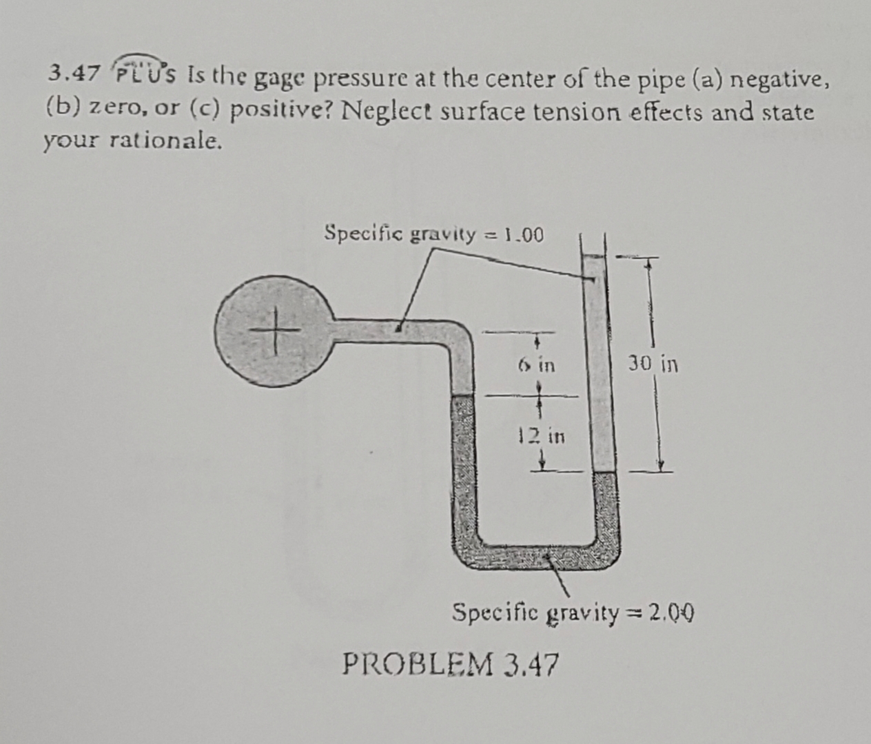 3 . 4 7 PLUs Is the gage pressure at the center