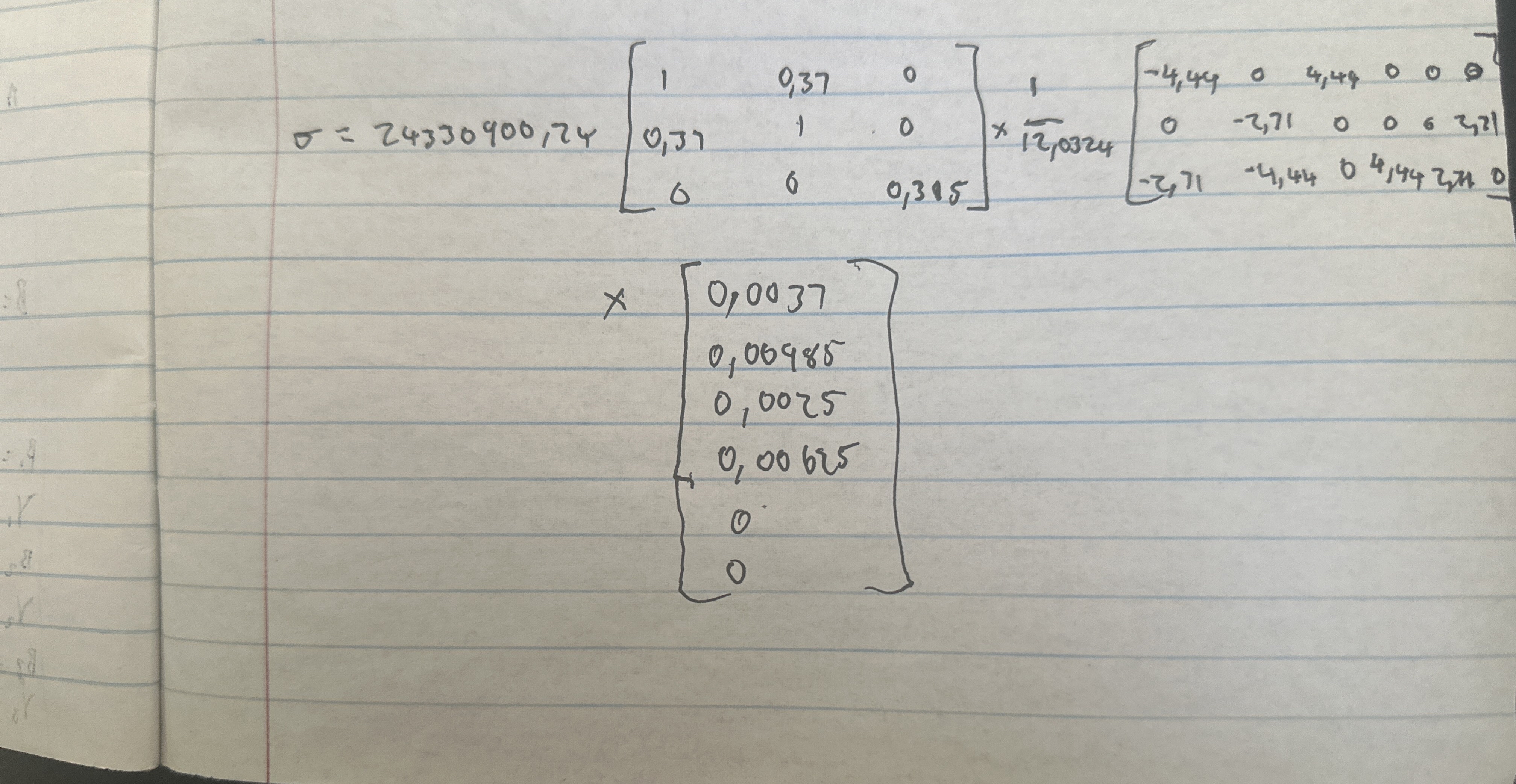 Calculation of principal stress