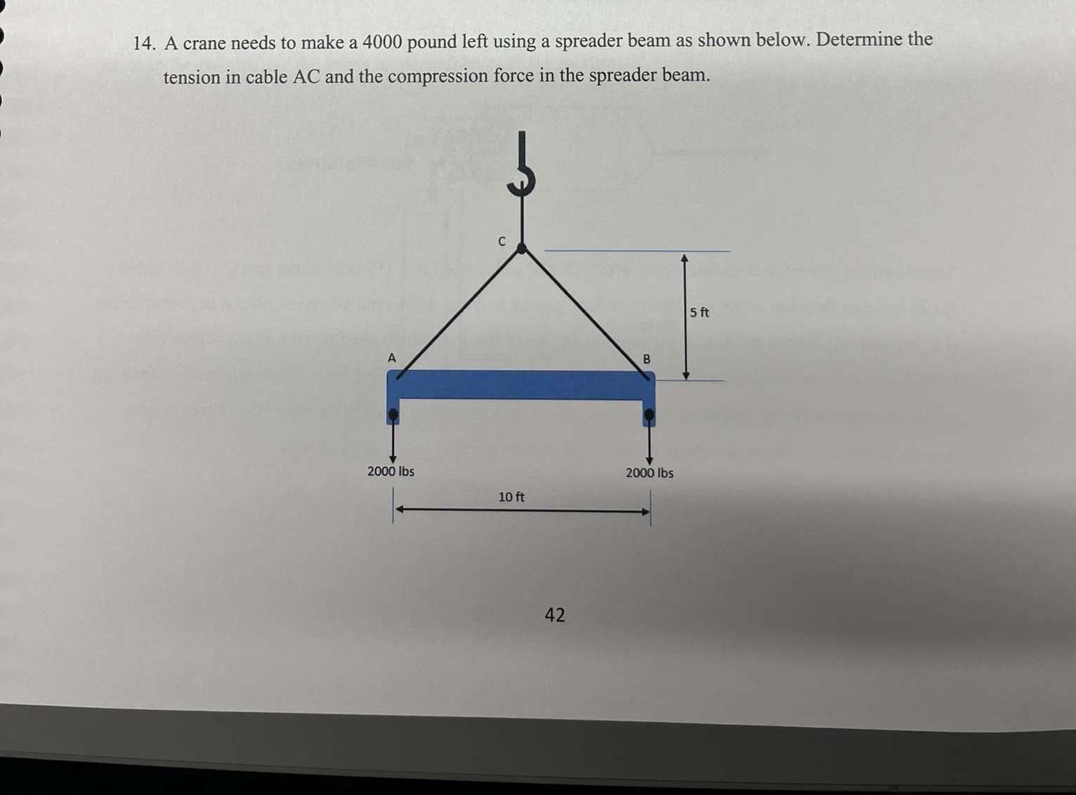 A crane needs to make a 4 0 0 0 pound left using