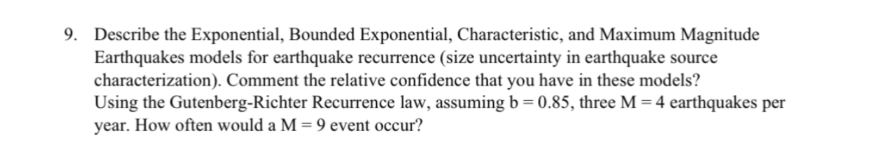Describe the Exponential, Bounded Exponential,