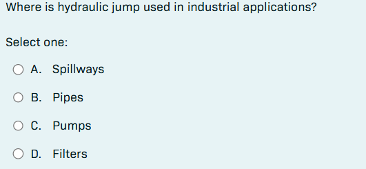 Where is hydraulic jump used in industrial
