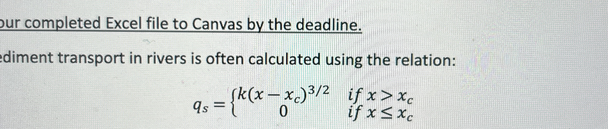 ur completed Excel file to Canvas by the
