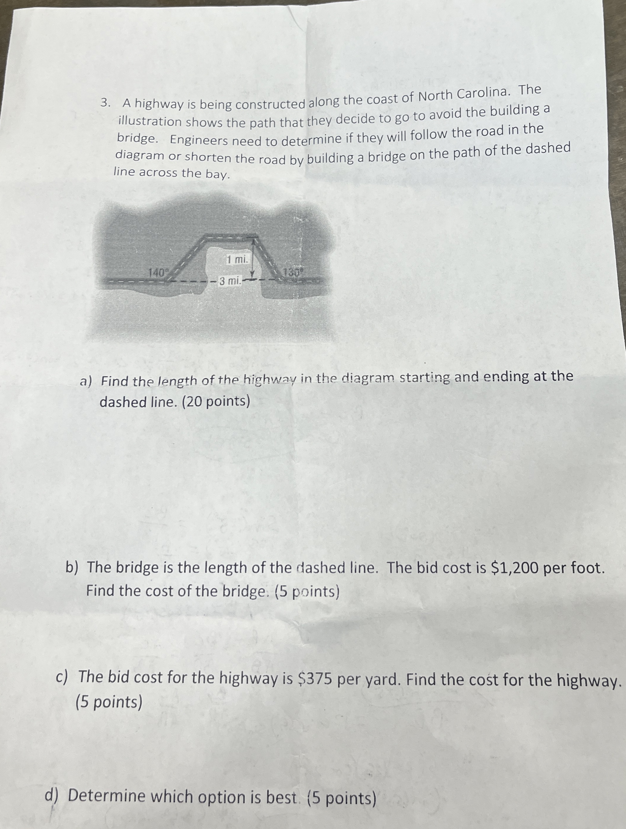 A highway is being constructed along the coast of