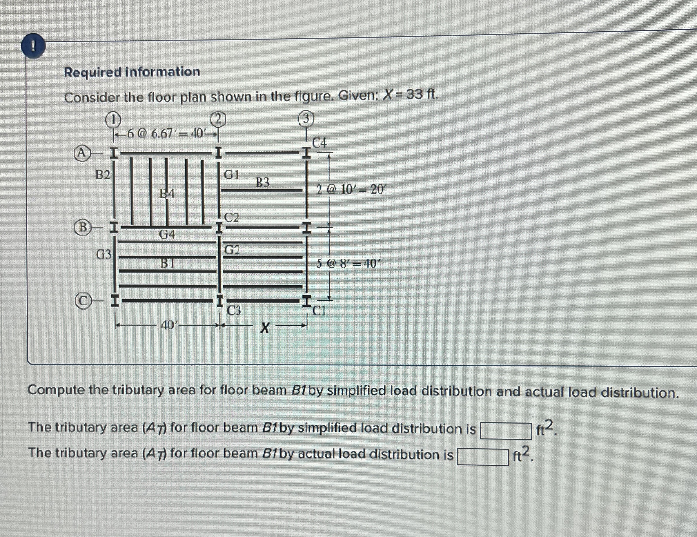 ! Required information Consider the floor plan