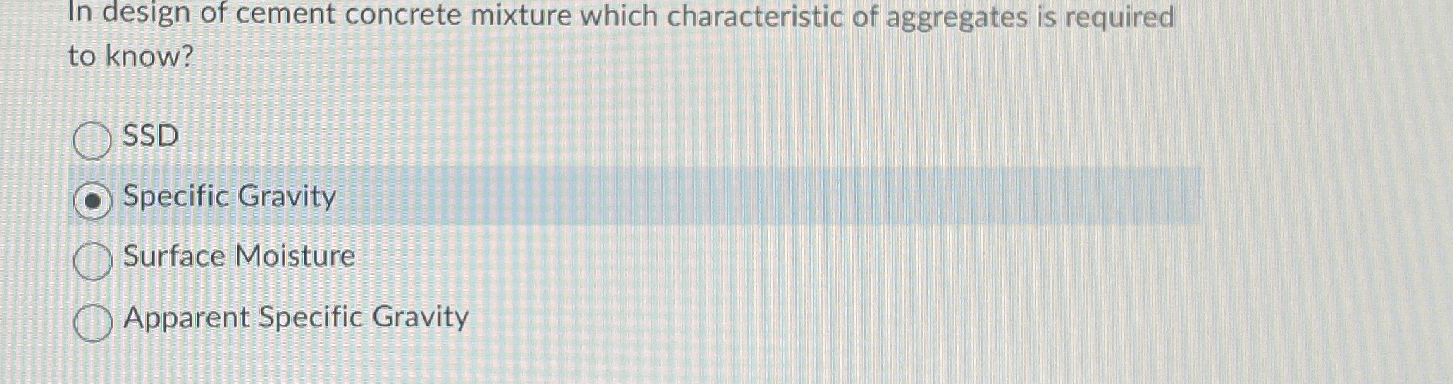 In design of cement concrete mixture which
