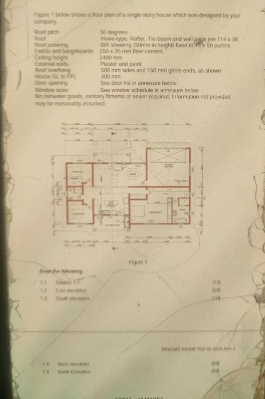 Figure 1 below shows a fioor plan of a single -