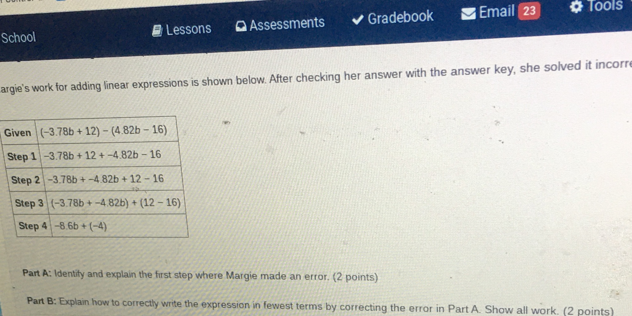 Email 23 *Tools Assessments Gradebook School &