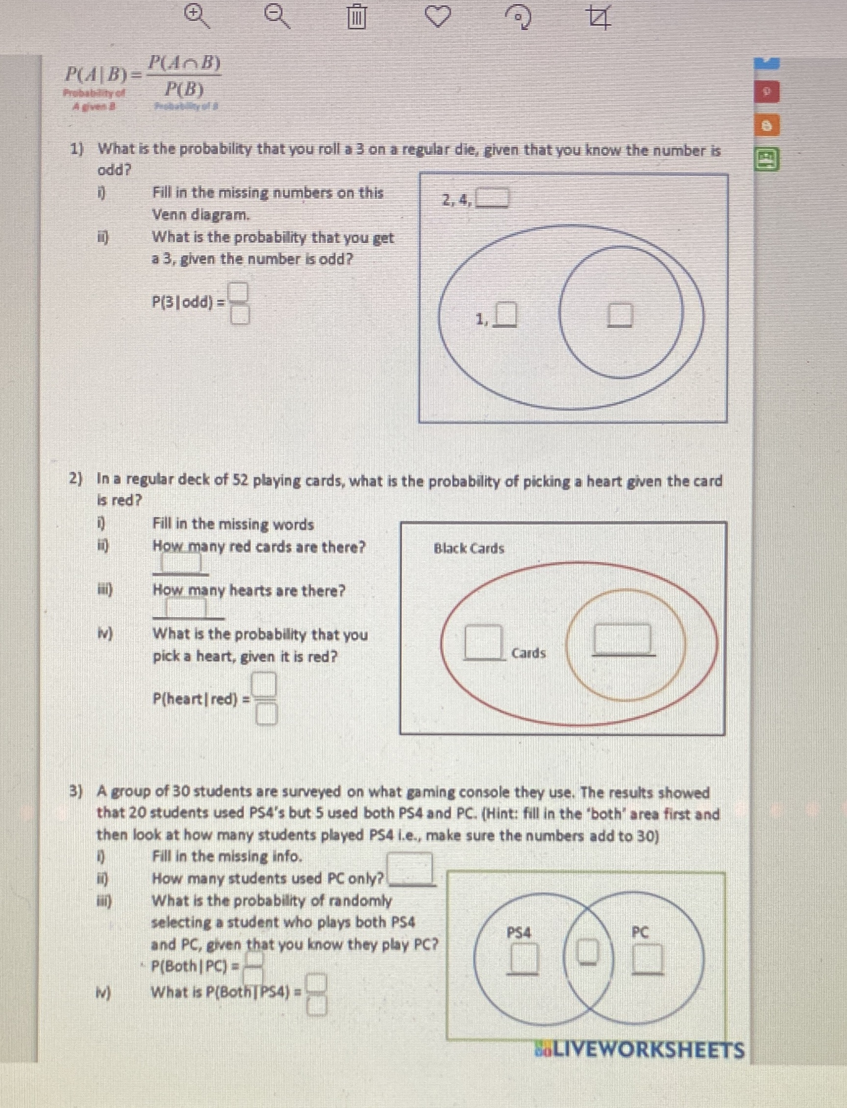 P(AB) P(An B) P(B) 1) What is the probability
