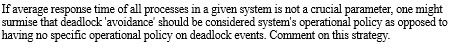 If average response time of all processes in a