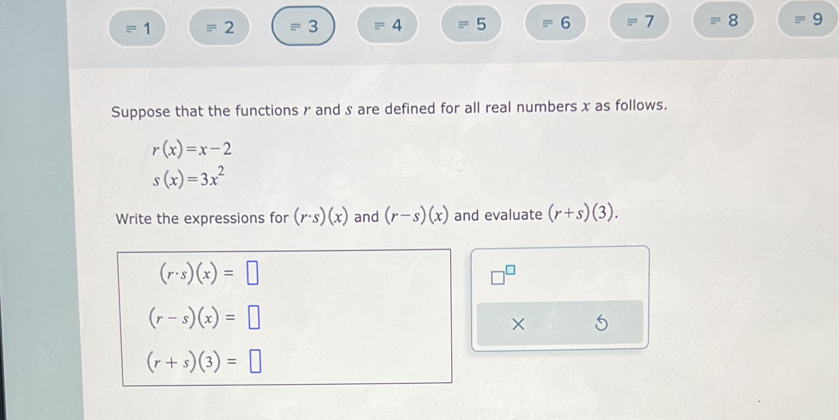 = 1 = 2 = 3 = 4 = 5 = 6 = 7 = 8 =9 Suppose that