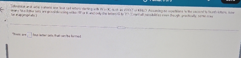 Television and radio stations use four call