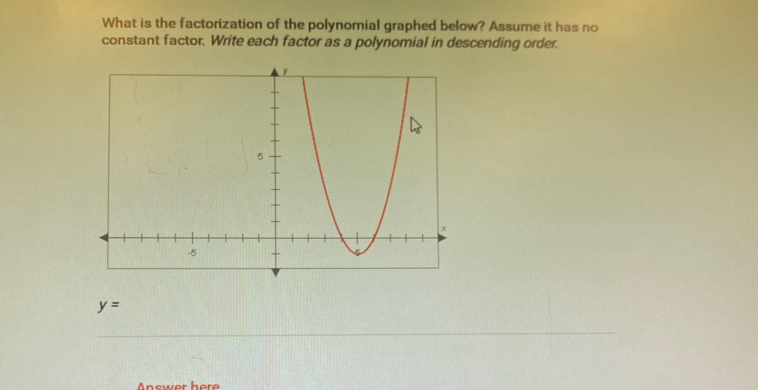 What is the factorization of the polynomial