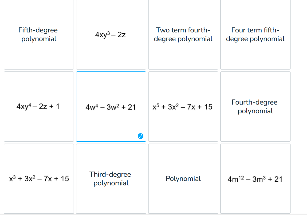Question 1 Part A (3 points): Match each